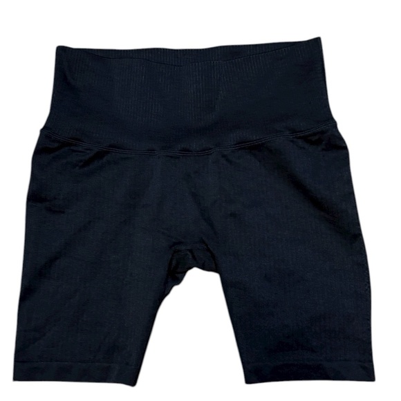 ETHOS Pants - Ethos Women’s XL Ribbed Black Biker Shorts Athleisure / Workout Shorts
